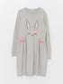 LC Waikiki Crew Neck Printed Long Sleeve Girl Tricot Dress